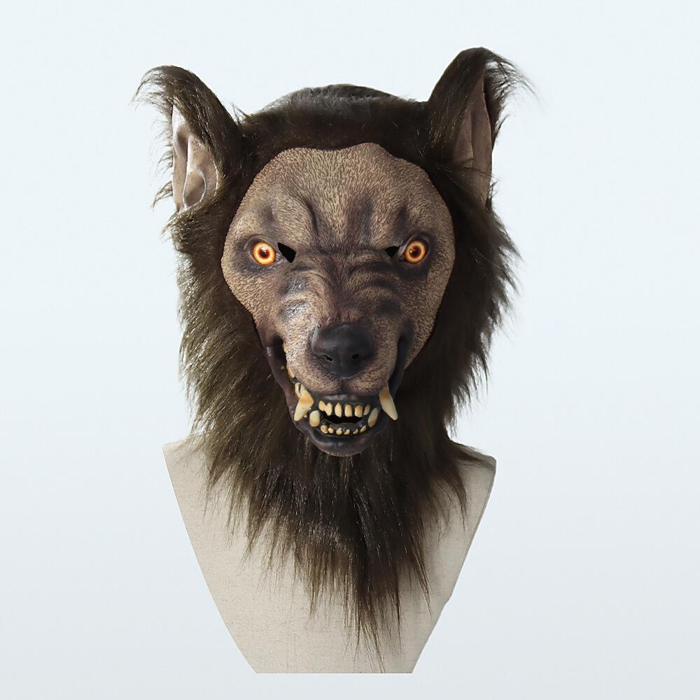 Halloween Mask Werewolf Fur Costume Head