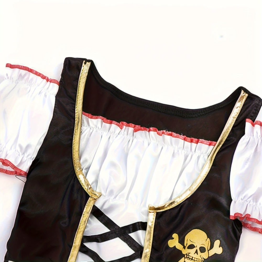 Halloween Pirate Costume Kids Girls Dress