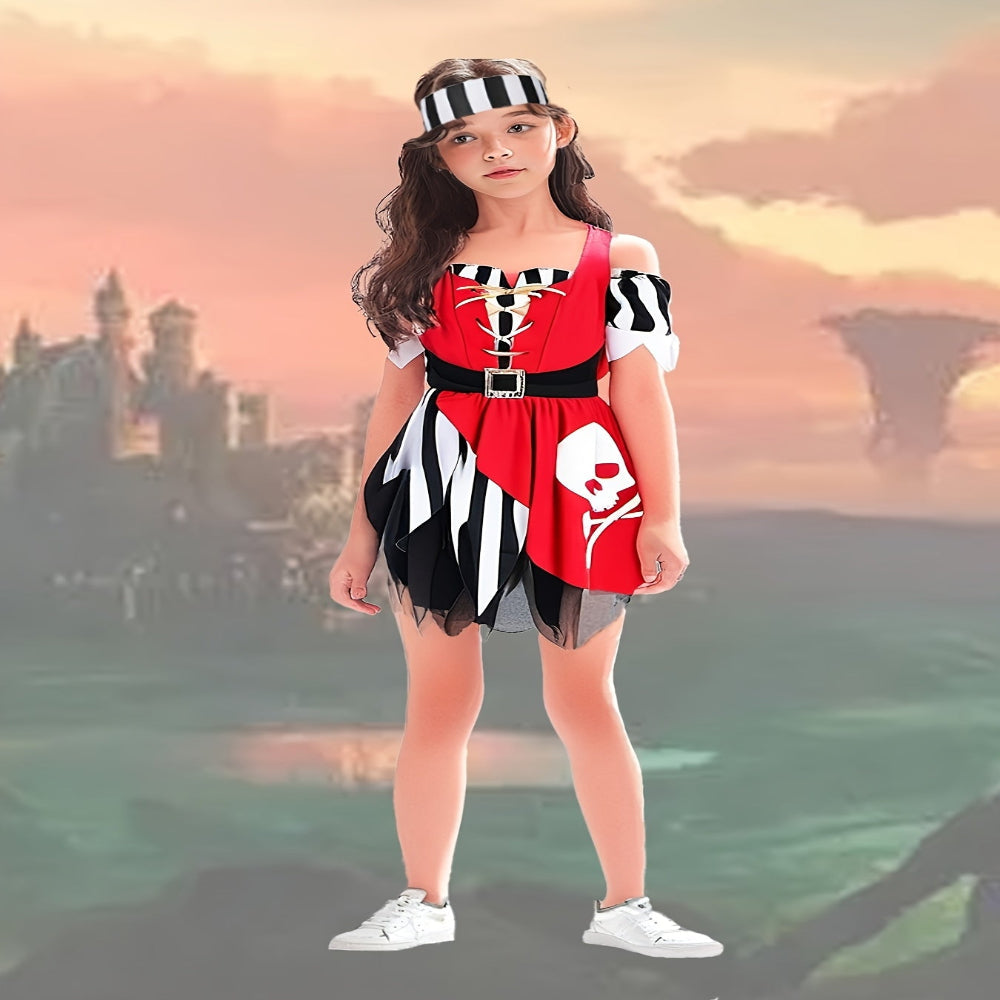 Halloween Pirate Costume Kids Party Dress
