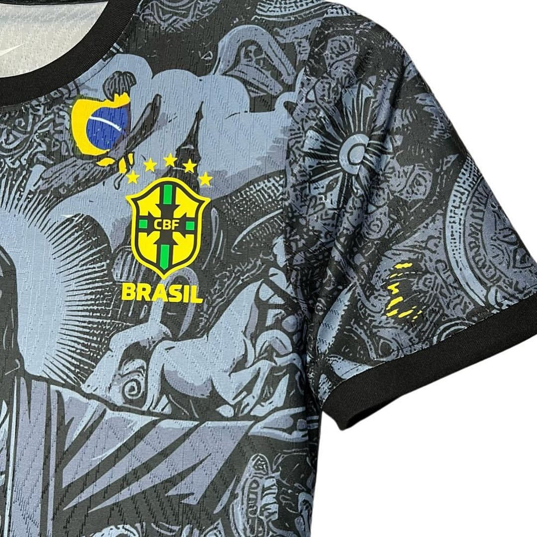 Brazil 2024-2025 Special Edition Jesus Christ the Redeemer Jersey - Yellow and green details