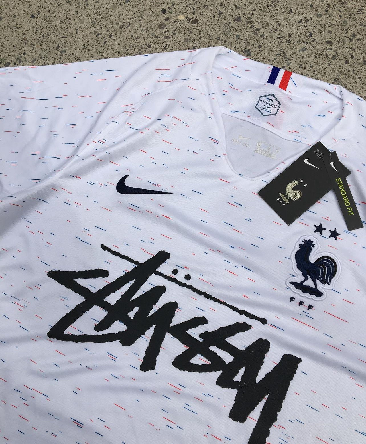 France x Stussy Jersey – Embroidered National Team Crest and Stussy Branding