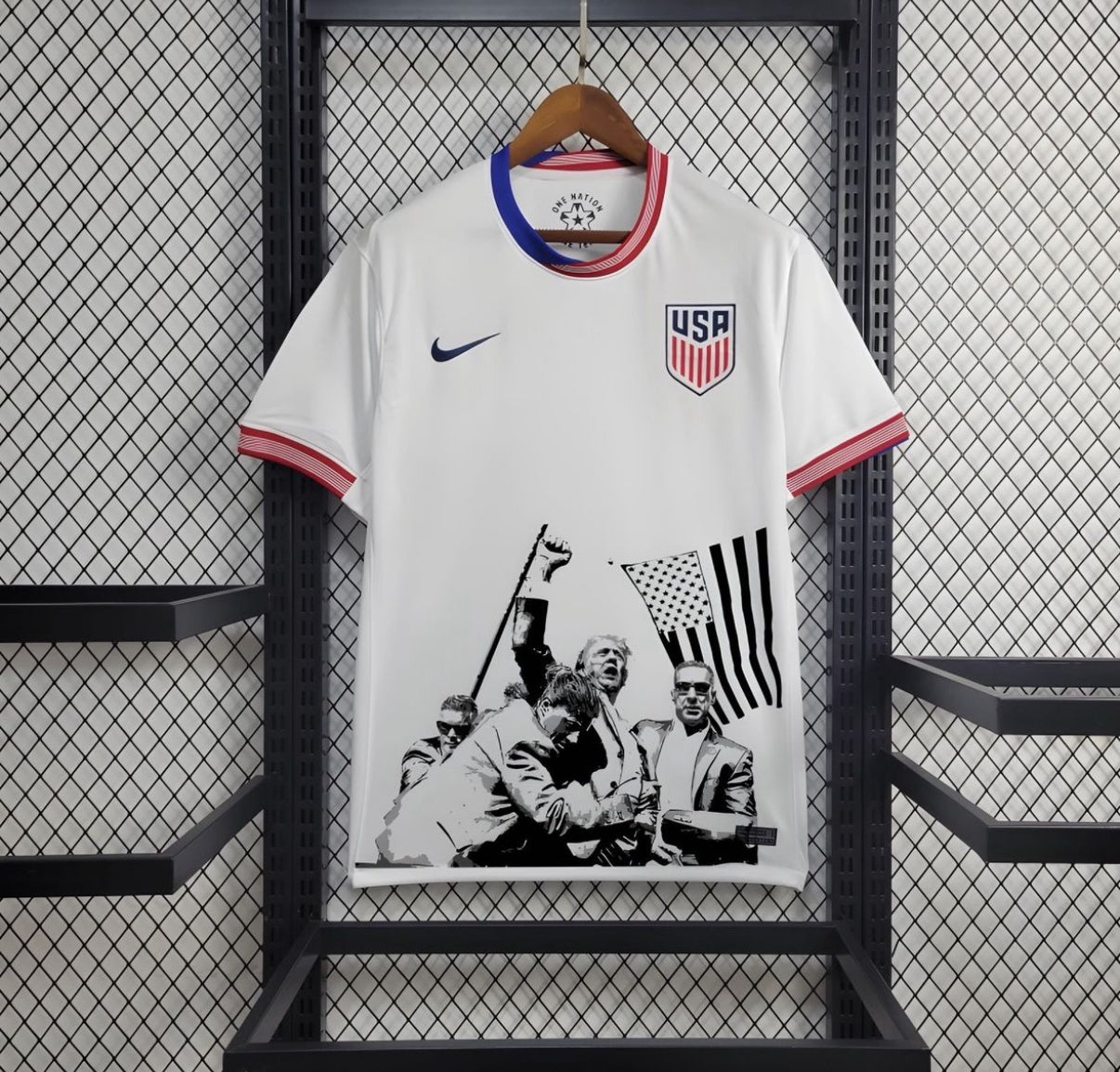 USA Donald Trump Special Edition Jersey - Featuring the USA flag and Trump iconography