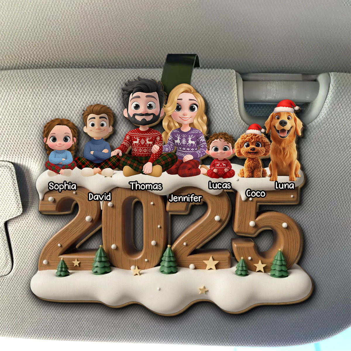As A Family Onwards Extended Ver - Personalized Custom Car Visor Clip