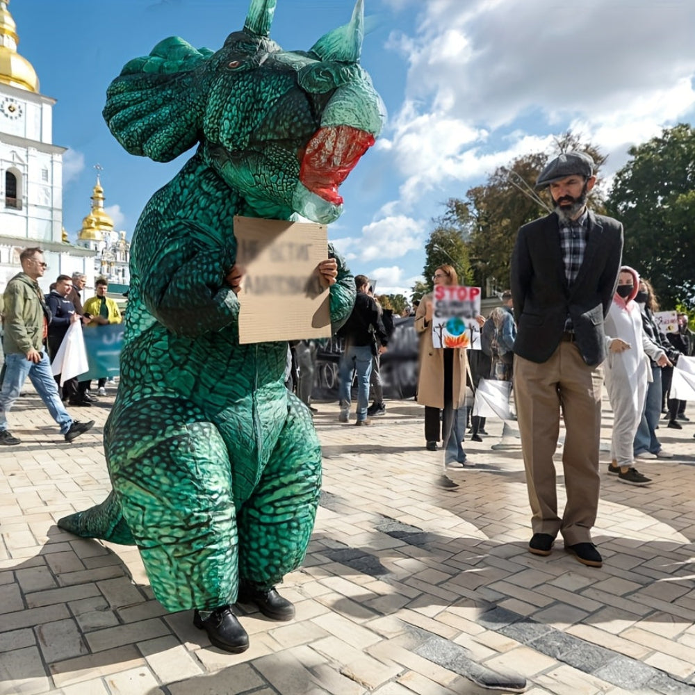 Inflatable Dinosaur Suit Halloween Costume Triceratops