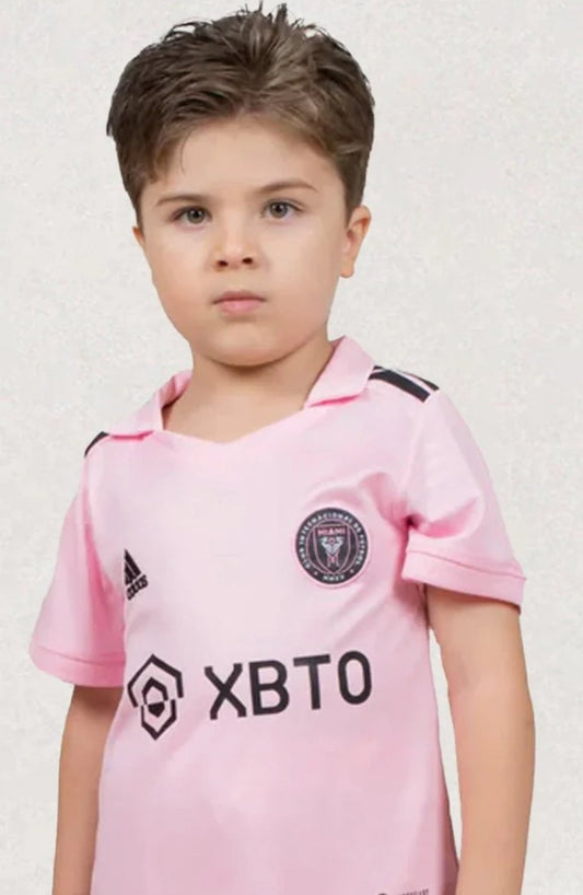 Inter Miami 2022 home kit for kids jersey and shorts