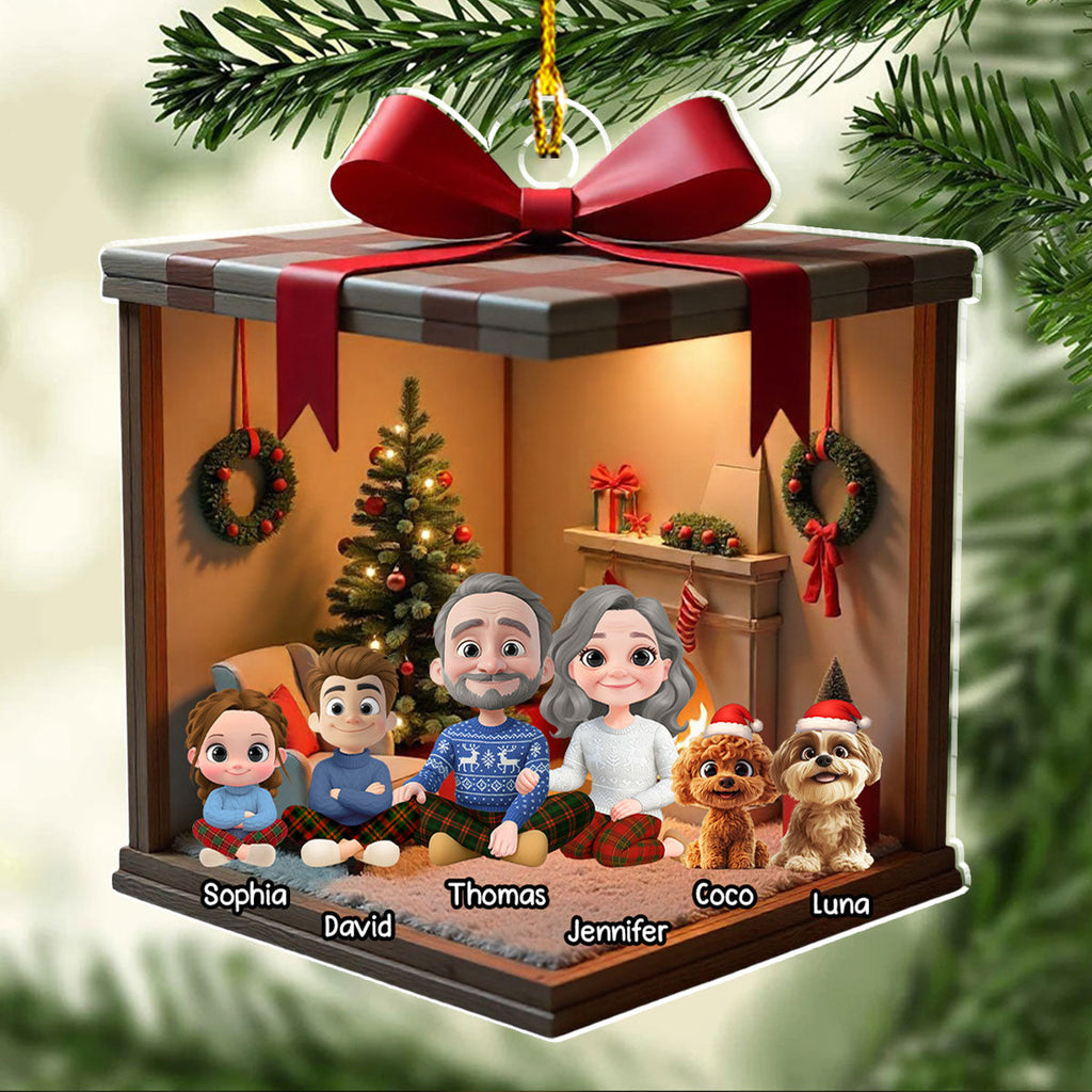 2025 Christmas With Us - Personalized Custom Acrylic Ornament