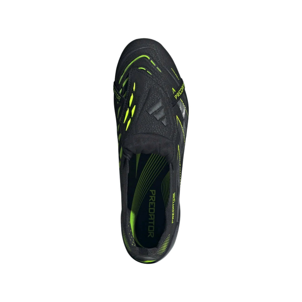 adidas Predator Elite Firm Ground Soccer Cleats (Black/Lucid Lemon)