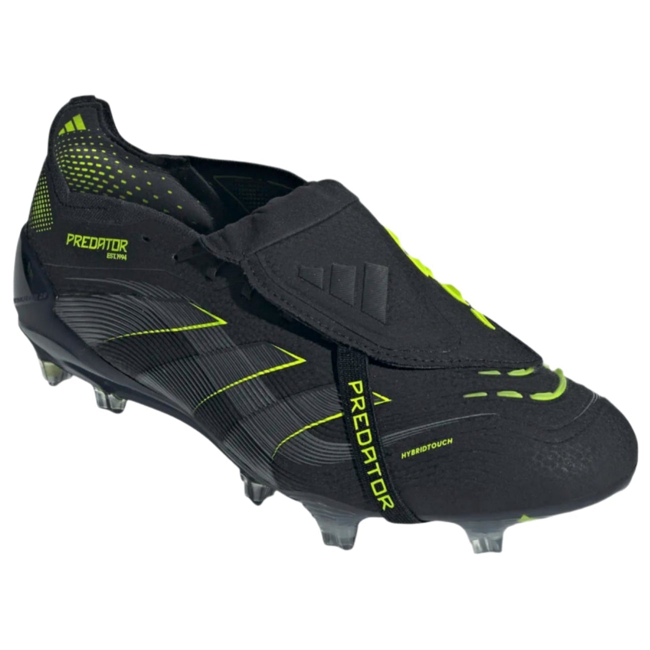 adidas Predator Elite Firm Ground Soccer Cleats (Black/Lucid Lemon)