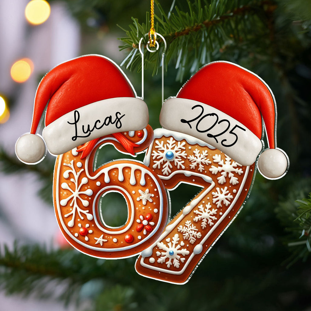 Alpha Six Seven Slang - Personalized Custom Acrylic Ornament
