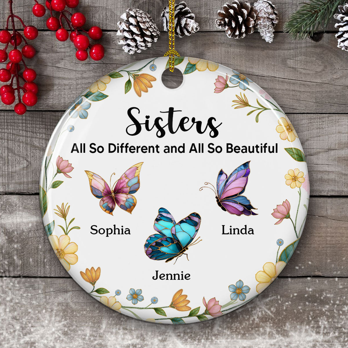 All So Beautiful - Personalized Custom Ceramic Ornament