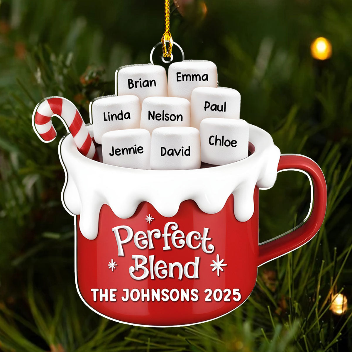 A Blend Of Christmas Cheer - Personalized Custom Acrylic Ornament