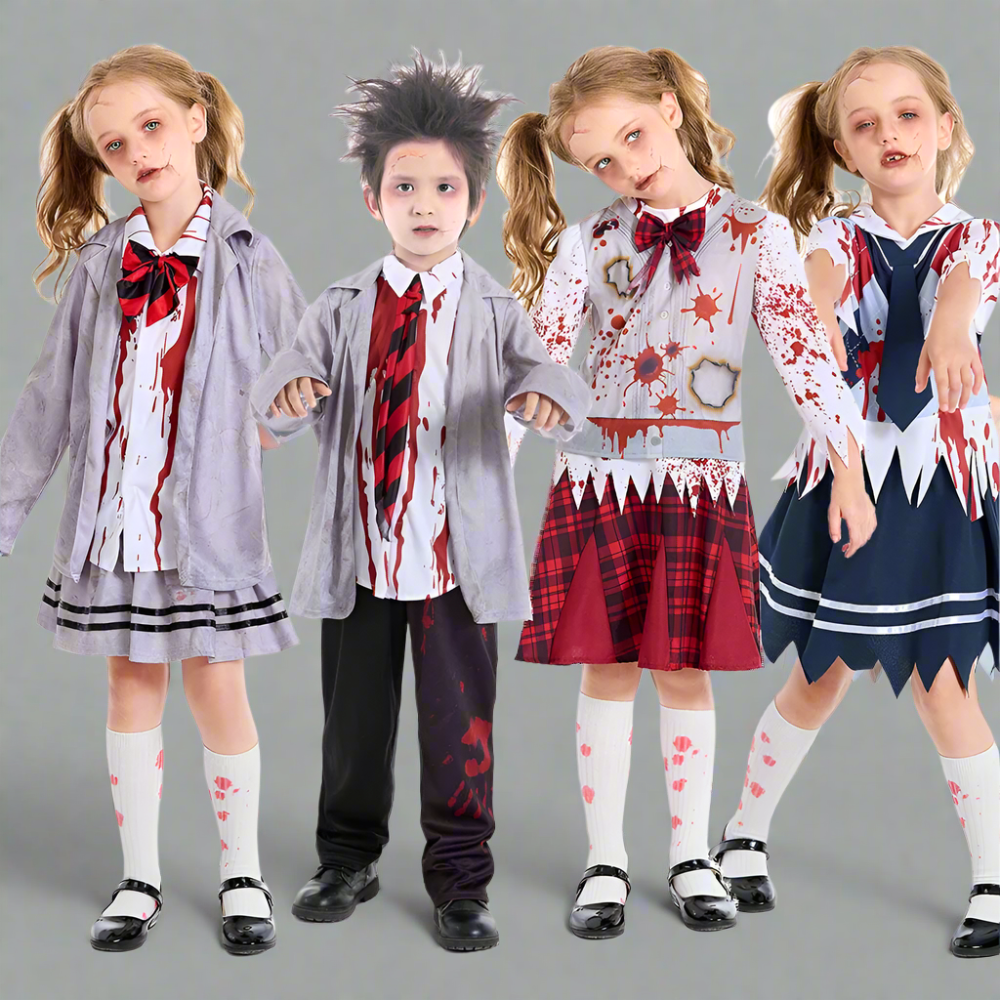Kids Zombie School Halloween Costume