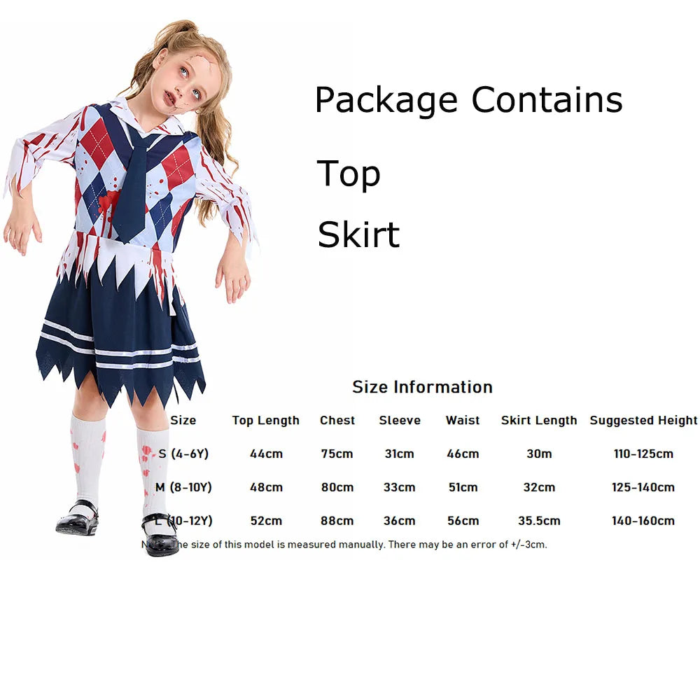 Kids Zombie School Halloween Costume