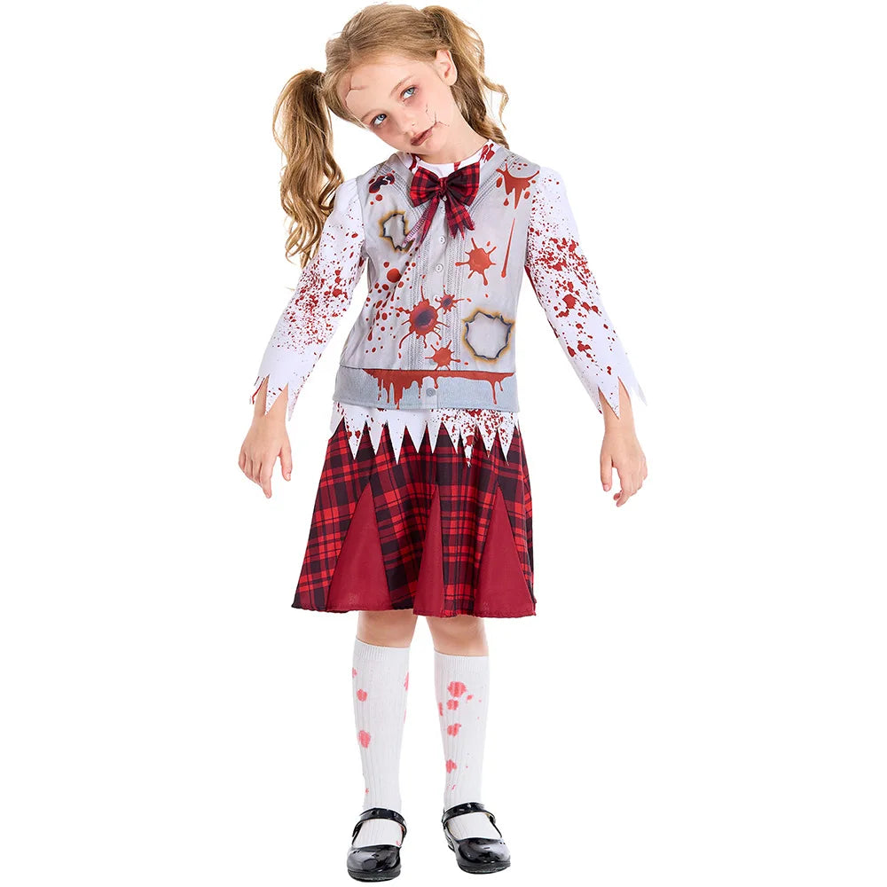 Kids Zombie School Halloween Costume