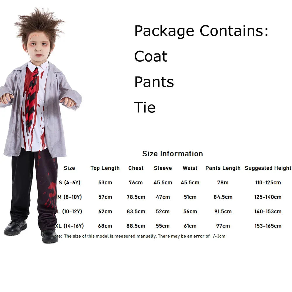 Kids Zombie School Halloween Costume