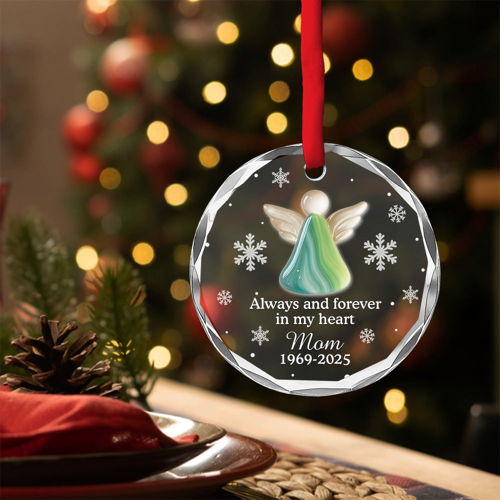 Always And Forever - Personalized Custom Glass Ornament