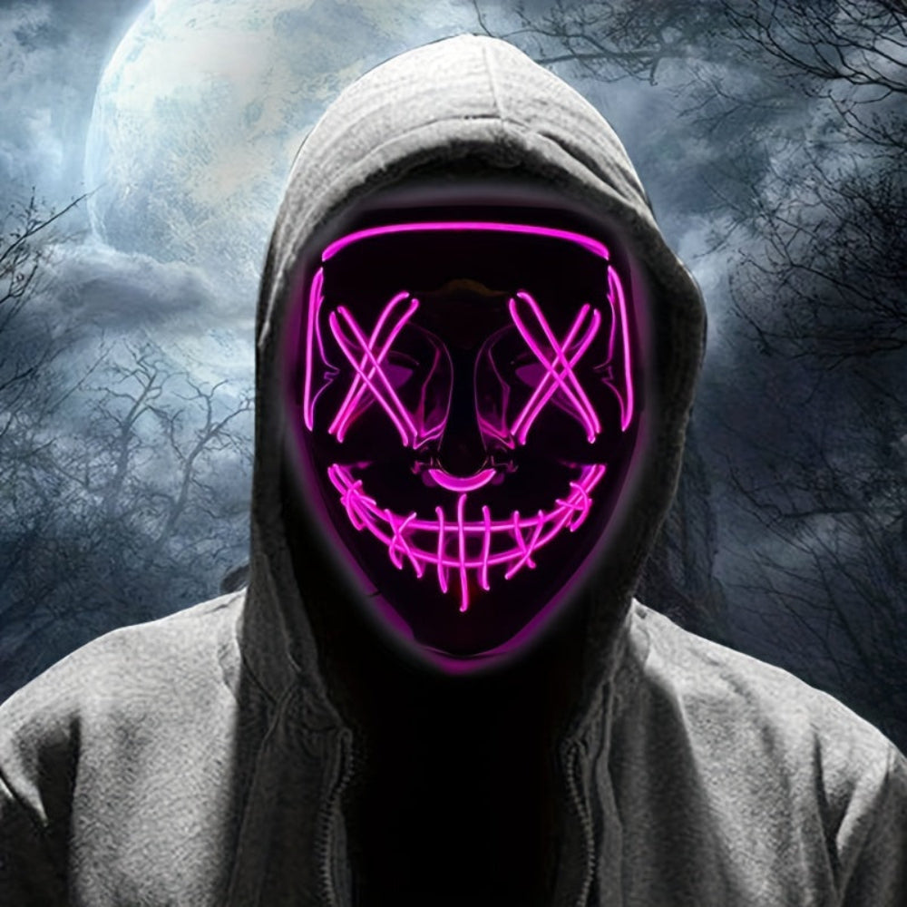 LED Glowing Halloween Purge Mask