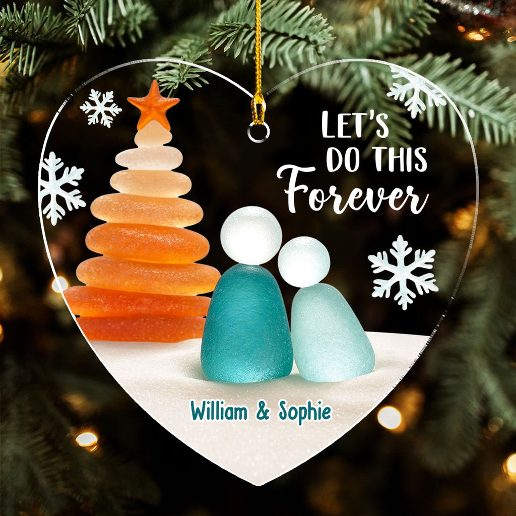 A Filled Heart With You - Personalized Custom 3D Effect Acrylic Ornament