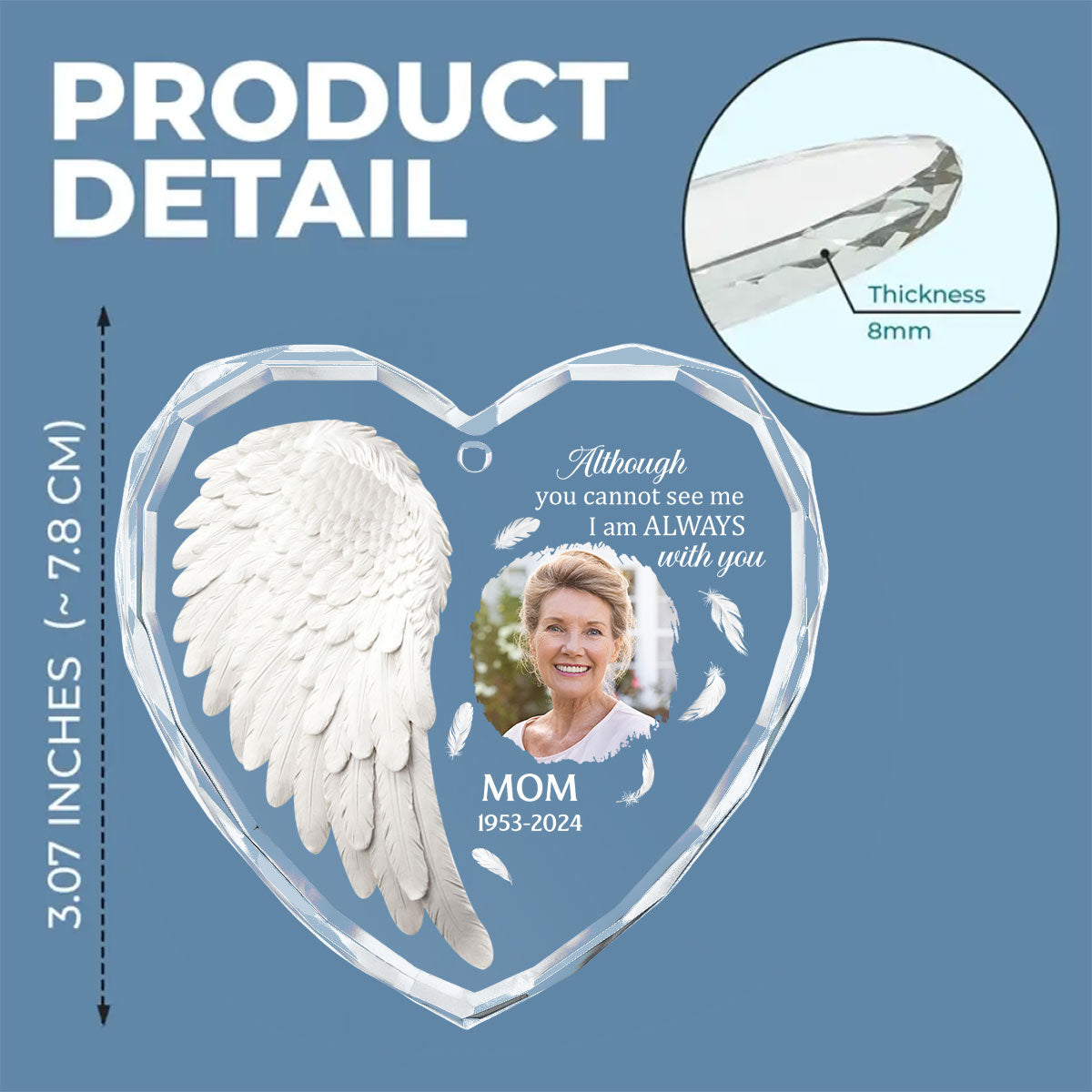 Angel In Heaven - Personalized Custom Glass Ornament