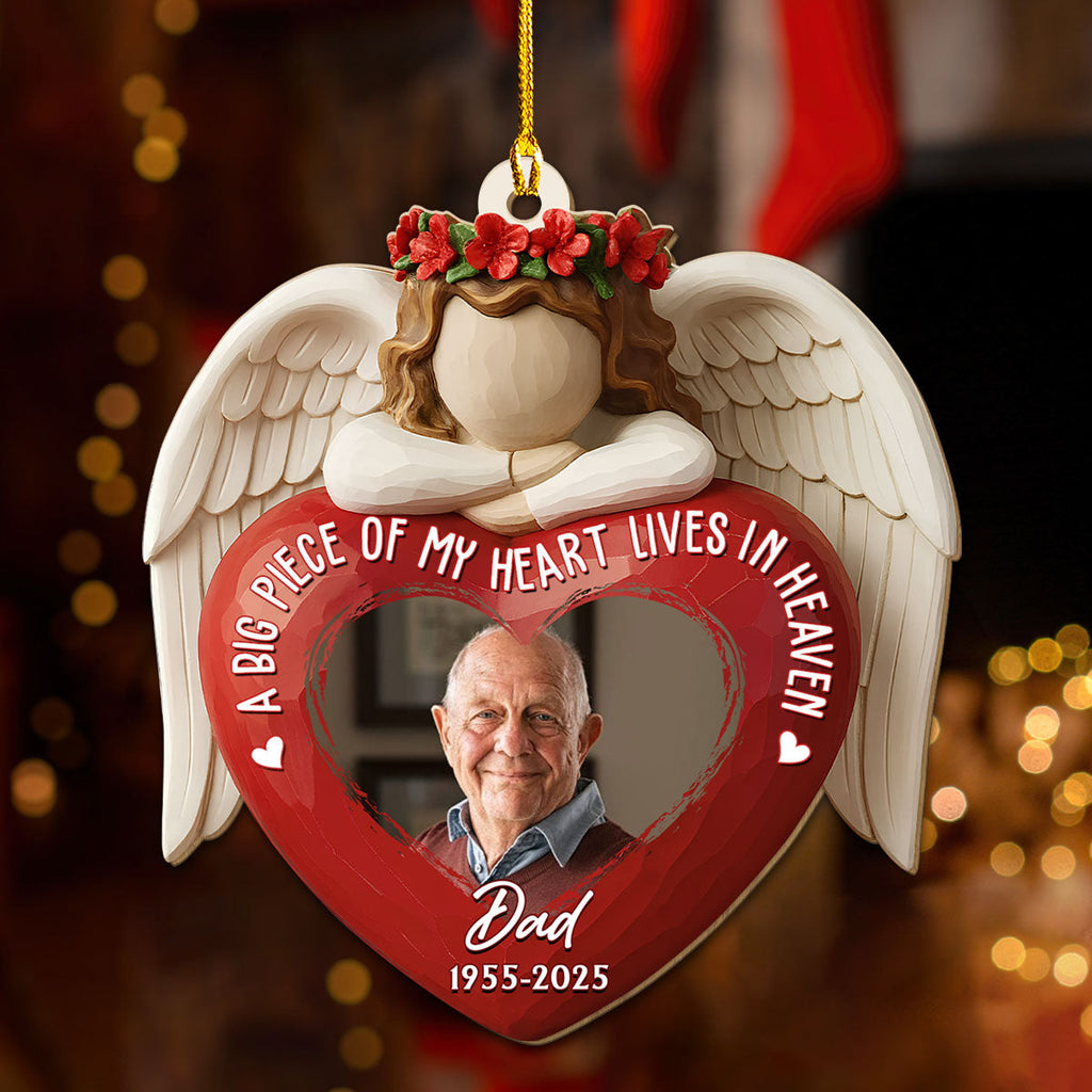 A Big Piece Of My Heart - Personalized Custom Wood Ornament