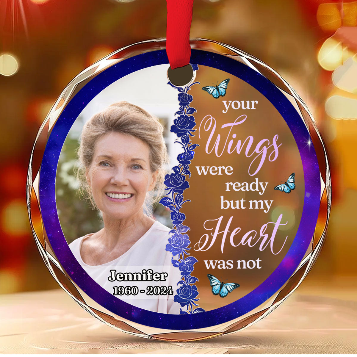 Always By Your Side - Personalized Custom Glass Ornament