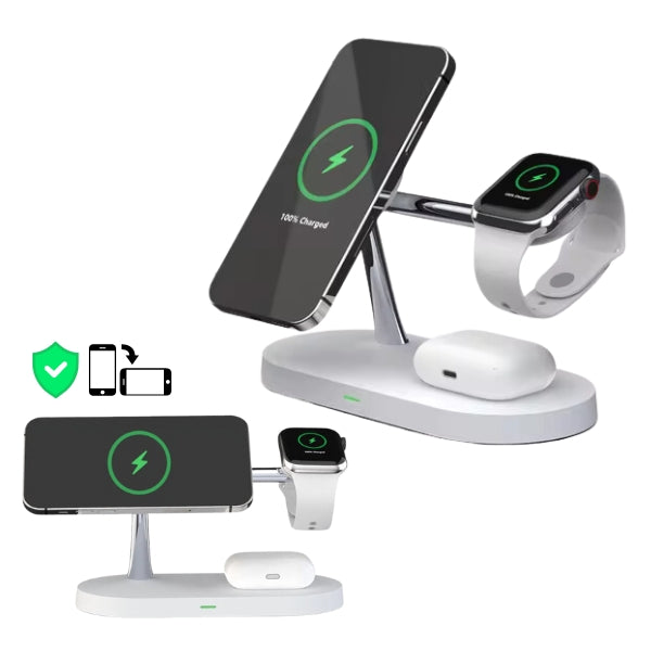Charging Station with Wireless Pad and Watch Stand