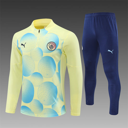 Manchester City 2024/2025 light blue tracksuit set with jacket and pants