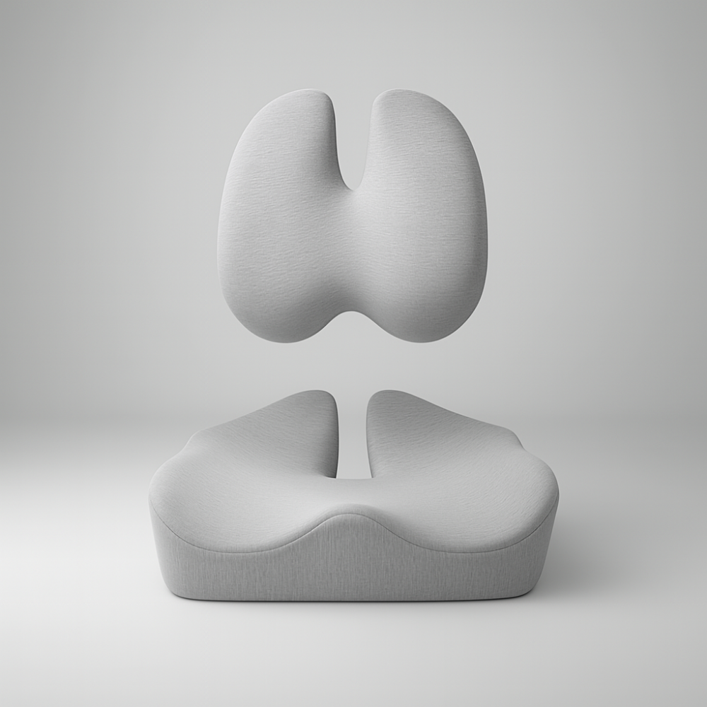 Memory Foam Ergonomic Seat and Back Support Cushion