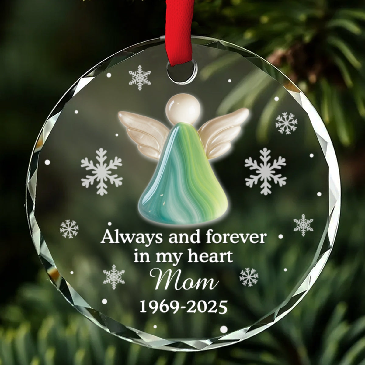 Always And Forever - Personalized Custom Glass Ornament