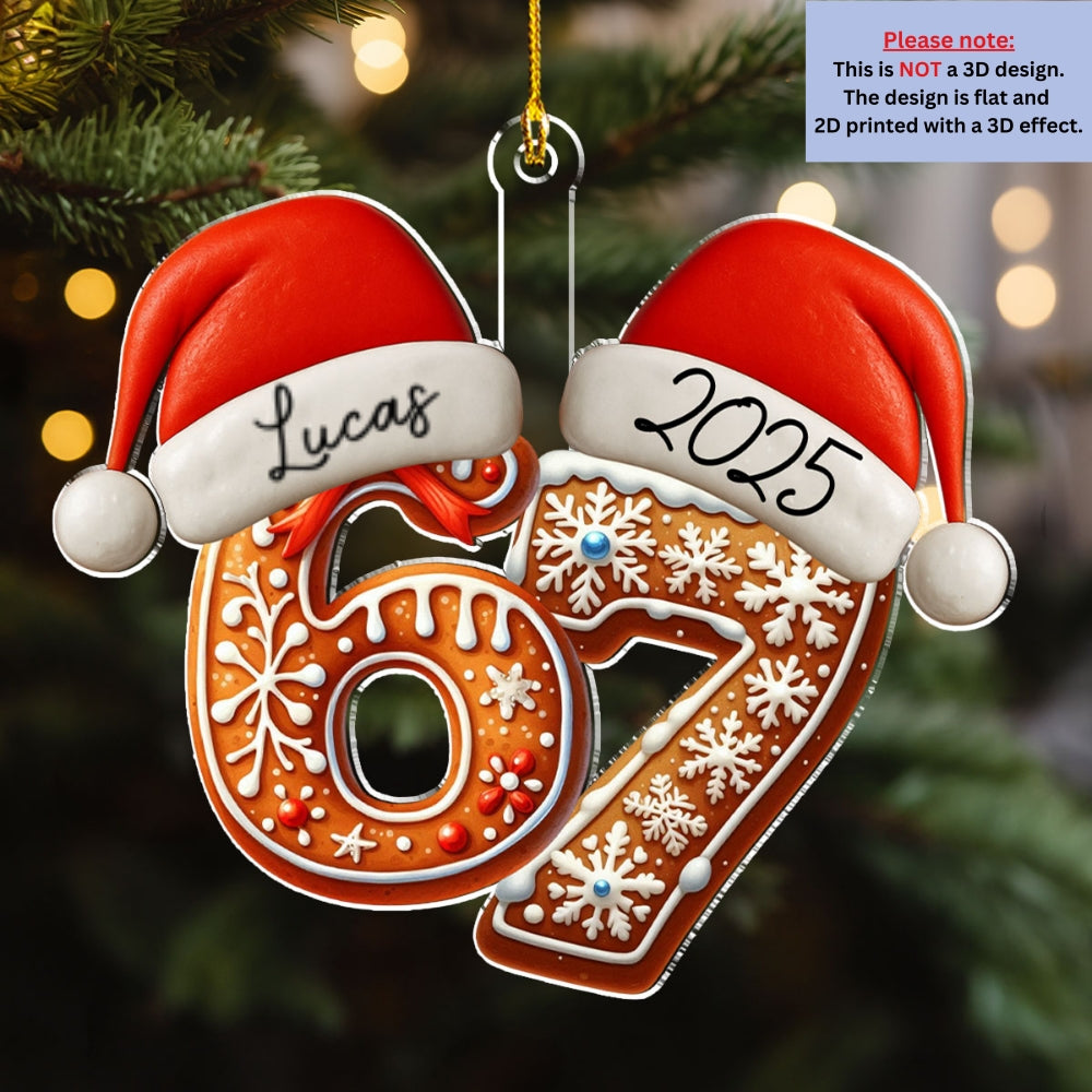 Alpha Six Seven Slang - Personalized Custom Acrylic Ornament