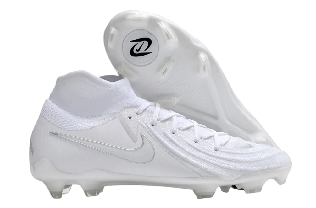 Nike Phantom Luna Elite Full White Soccer Cleats - High-Performance Firm Ground Boots