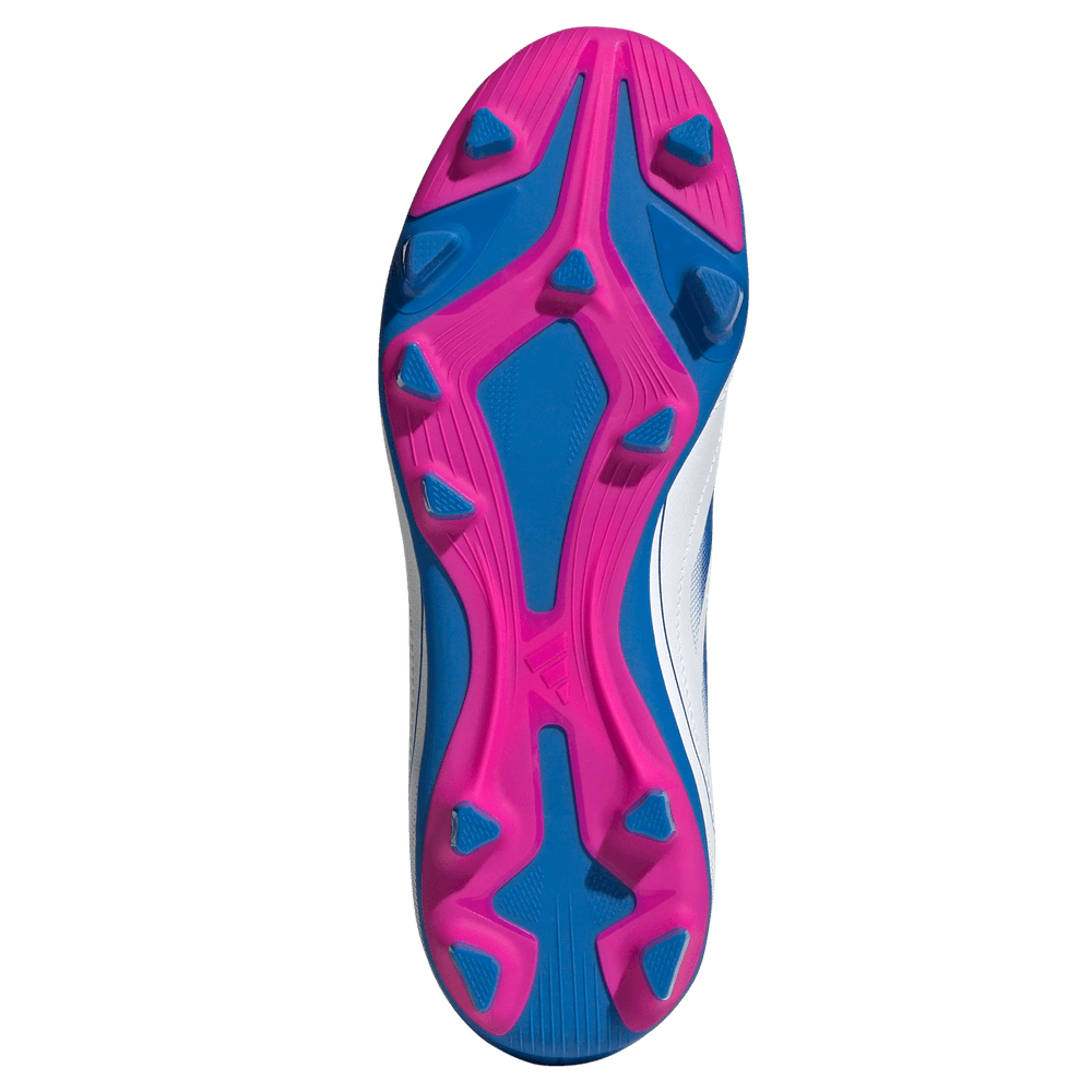 adidas Youth Jr. Goletto IX Laceless FG/MG Soccer Cleats (White/Bright Royal/Pink)