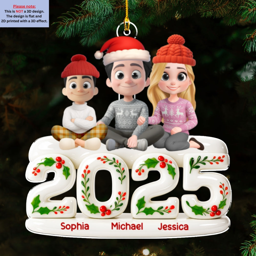Whole Family Hunt Rewards - Personalized Custom 3D Effect Acrylic Ornament