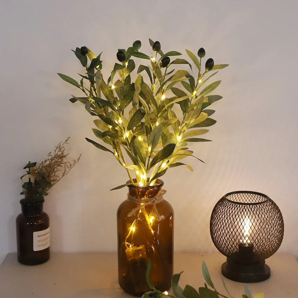 LED Lighted Artificial Branch Table Lamp