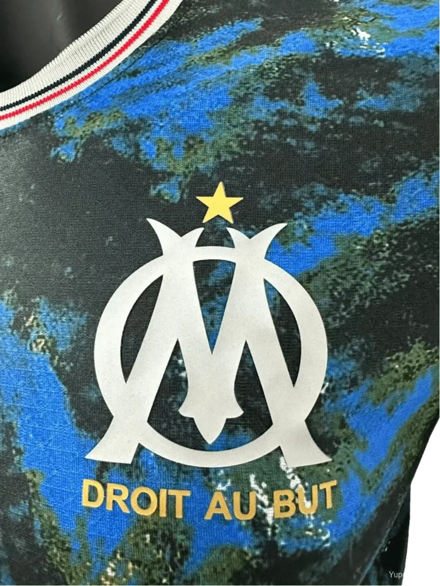 Olympique Marseille 2024/2025 Blue Special Edition Kit – Embroidered Club Crest and Puma Branding