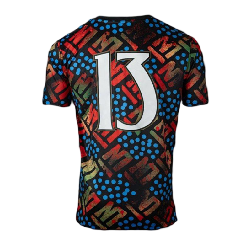 Olympique Marseille Africa Black Pre-Match Kit – Featuring Unique Player Number and Club Crest