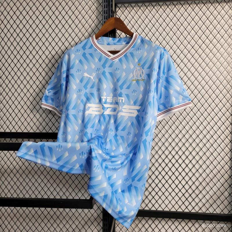 Olympique Marseille Blue Training Kit 23-24 – Lightweight and Breathable Fabric for Comfort