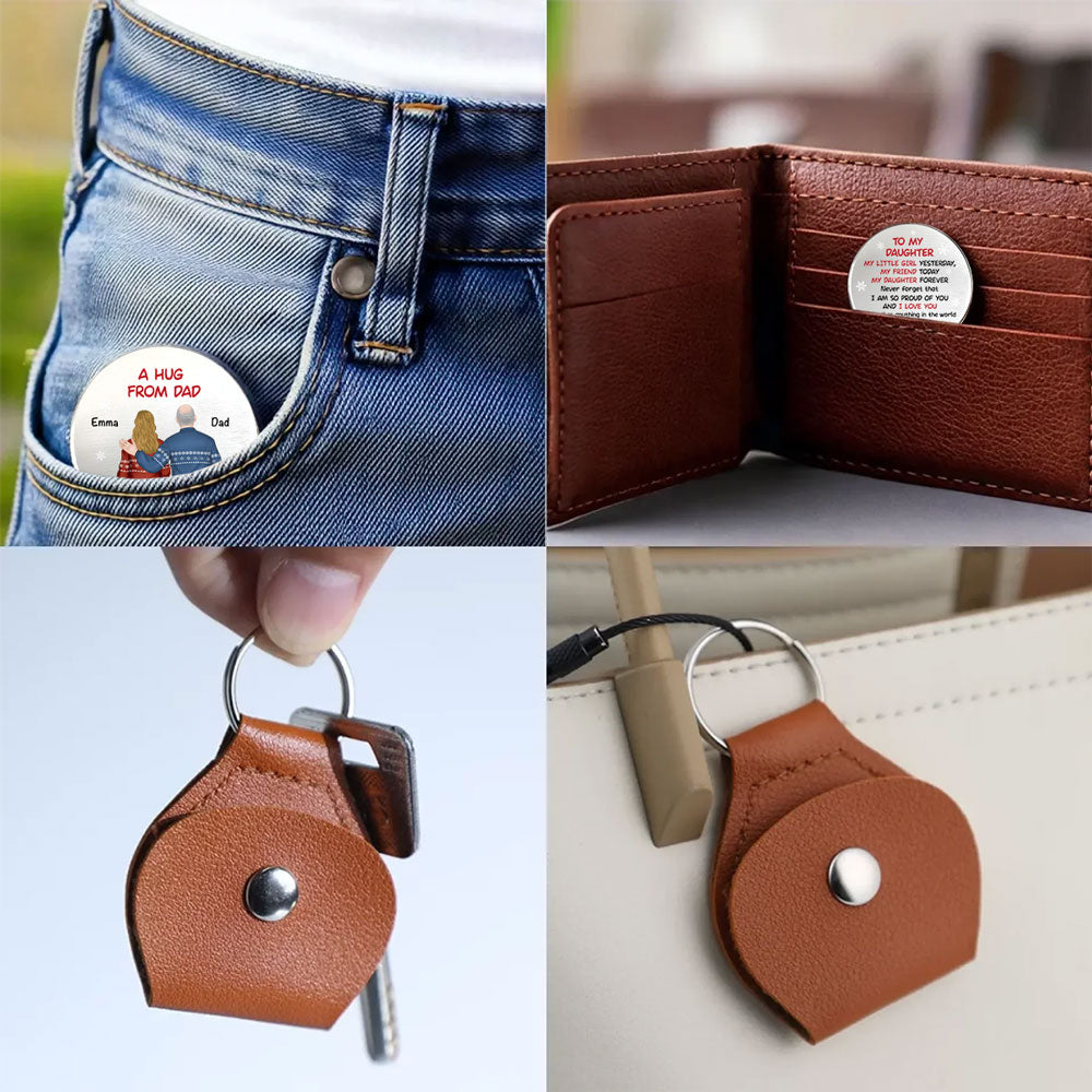 A Hug From Dad Christmas - Personalized Custom Pocket Hug