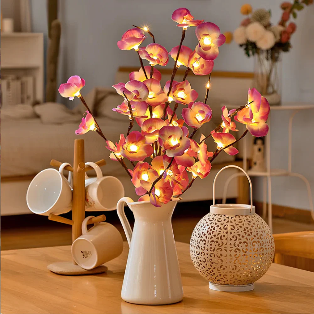LED Lighted Artificial Branch Table Lamp