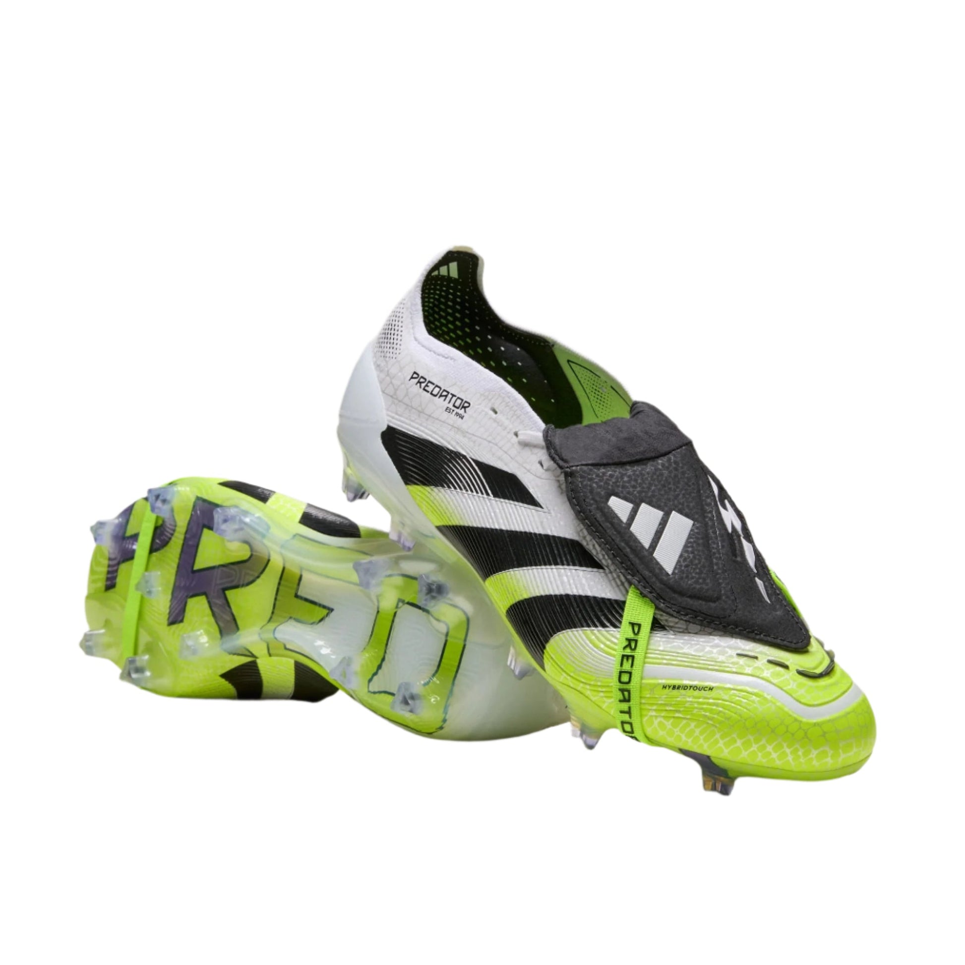 adidas Predator Elite Firm Ground Soccer Cleats (White/Black/Lucid Lemon)