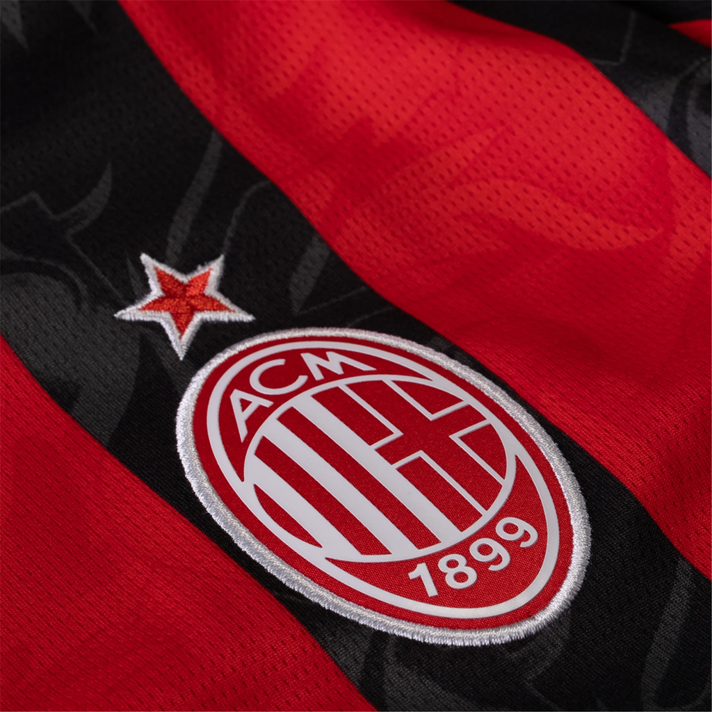 Puma AC Milan Christian Pulisic Home Jersey w/ Champions League Patches 25/26 (Red/Black)