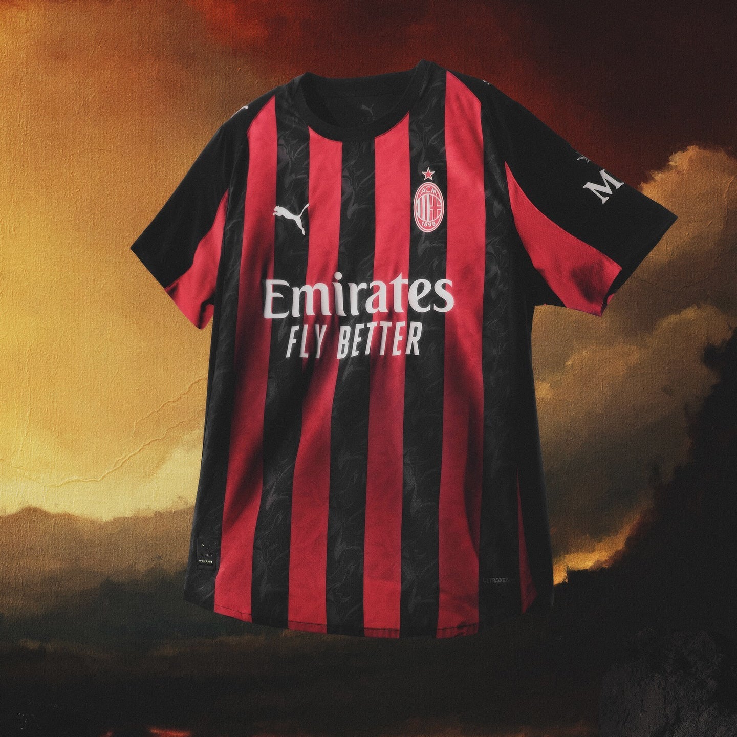 Puma Men's AC Milan Authentic Home Jersey 25/26 (Red/Black)