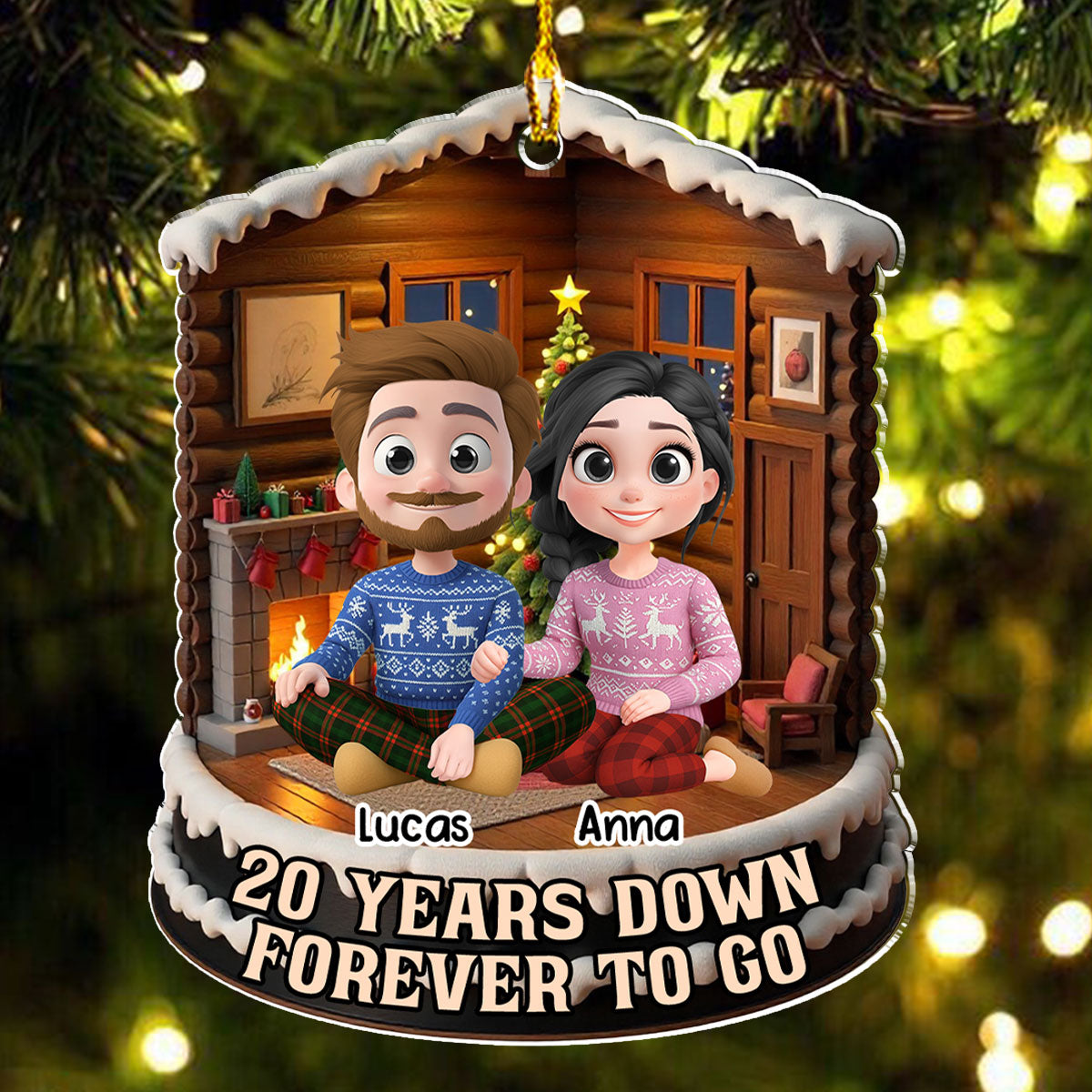 50 Years Down Forever To Go - Personalized Custom Acrylic Ornament