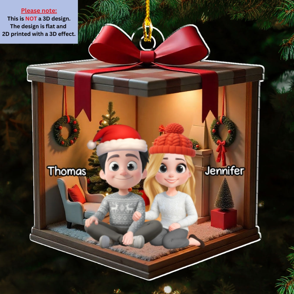 2025 Christmas With Us - Personalized Custom Acrylic Ornament