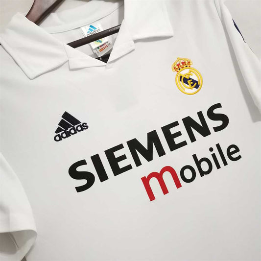Real Madrid 2002-03 Retro Jersey – Embroidered Club Crest and Adidas Branding