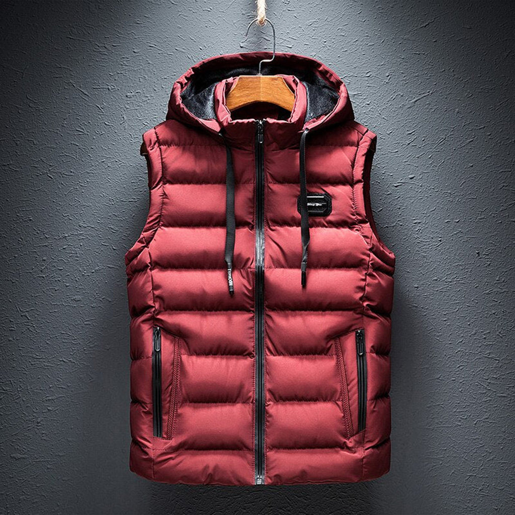 Puffer Gilet for Men with Zip and Hood