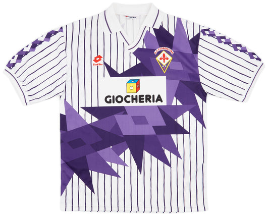 Retro Fiorentina 91/92 away football shirt with Giocheria sponsor