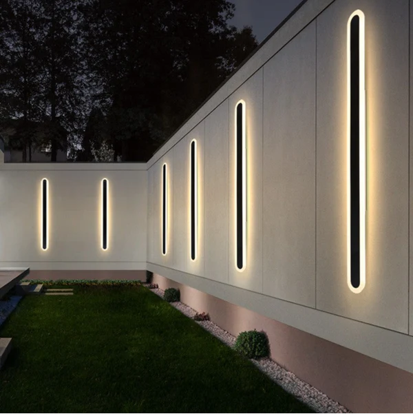 Outdoor LED Wall Light Modern Black Design