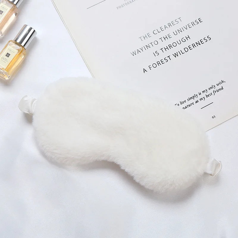 Plush Sleep Mask with Adjustable Strap