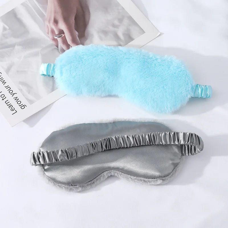 Plush Sleep Mask with Adjustable Strap